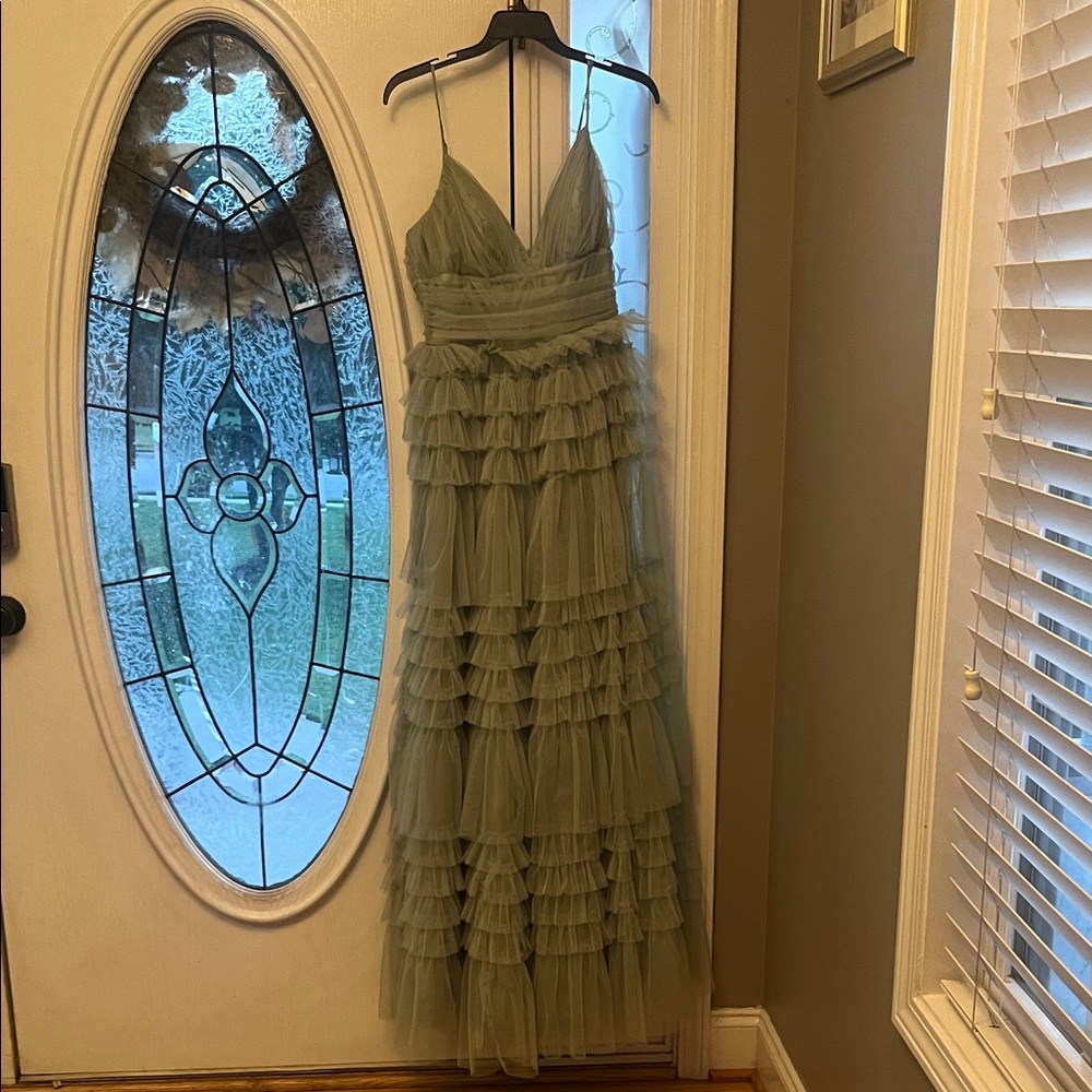 B Darlin Sage Green Dress